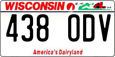 WI license plate 438ODV