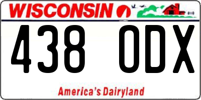 WI license plate 438ODX