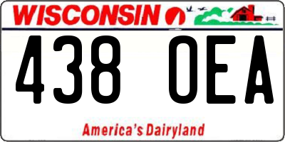 WI license plate 438OEA