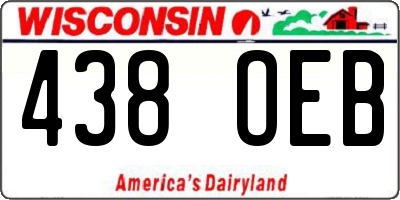 WI license plate 438OEB