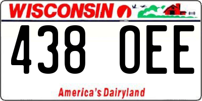 WI license plate 438OEE
