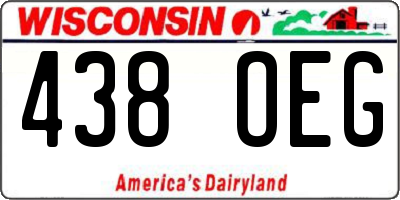 WI license plate 438OEG
