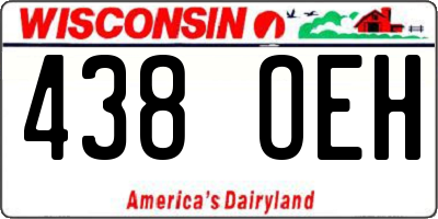 WI license plate 438OEH