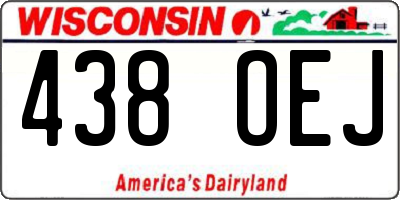 WI license plate 438OEJ