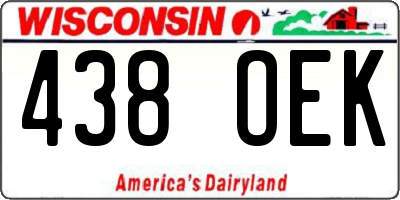 WI license plate 438OEK