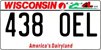 WI license plate 438OEL