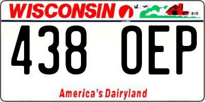 WI license plate 438OEP