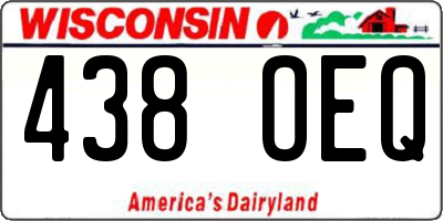 WI license plate 438OEQ