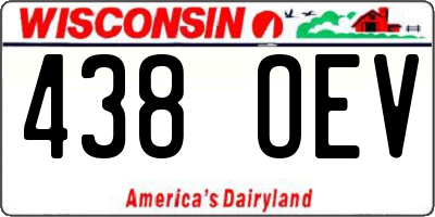 WI license plate 438OEV