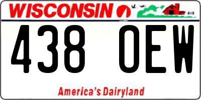WI license plate 438OEW