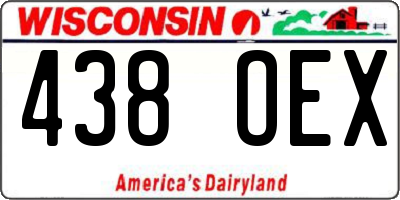 WI license plate 438OEX