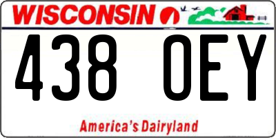 WI license plate 438OEY