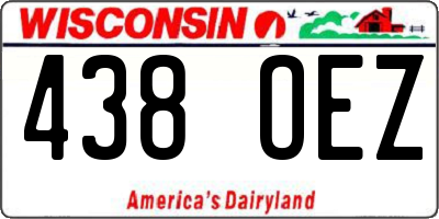 WI license plate 438OEZ