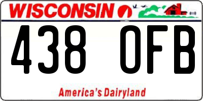 WI license plate 438OFB