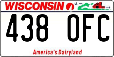 WI license plate 438OFC