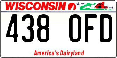 WI license plate 438OFD