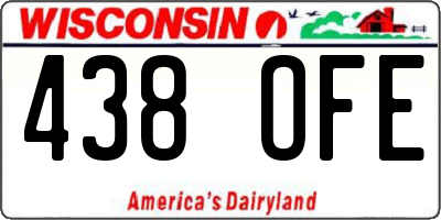 WI license plate 438OFE