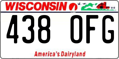 WI license plate 438OFG