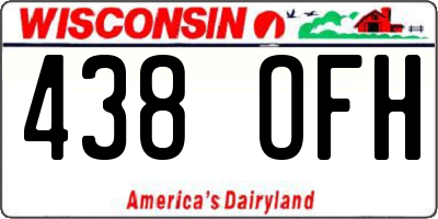 WI license plate 438OFH