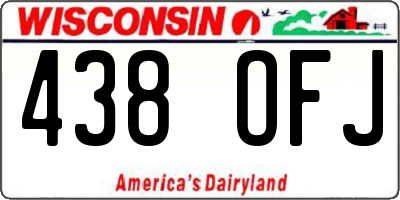WI license plate 438OFJ
