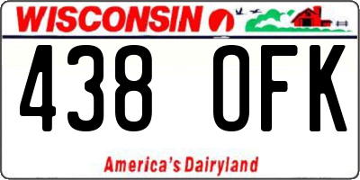 WI license plate 438OFK