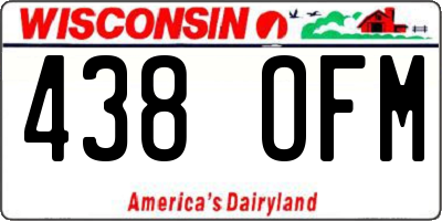 WI license plate 438OFM