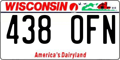 WI license plate 438OFN
