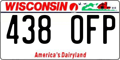 WI license plate 438OFP