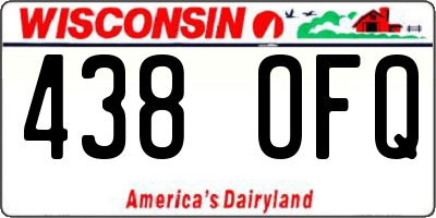 WI license plate 438OFQ