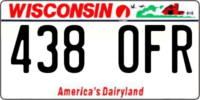 WI license plate 438OFR