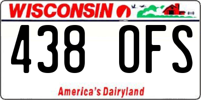 WI license plate 438OFS