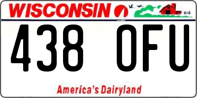 WI license plate 438OFU