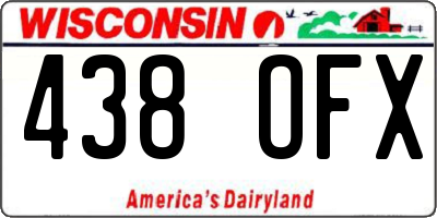 WI license plate 438OFX
