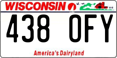 WI license plate 438OFY