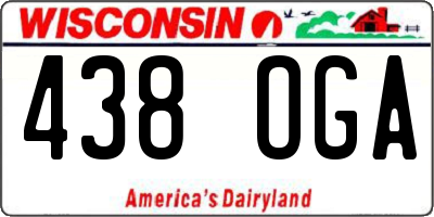 WI license plate 438OGA