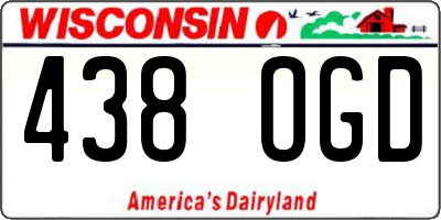 WI license plate 438OGD