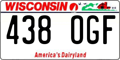 WI license plate 438OGF