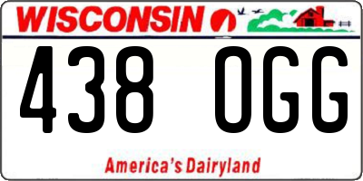 WI license plate 438OGG