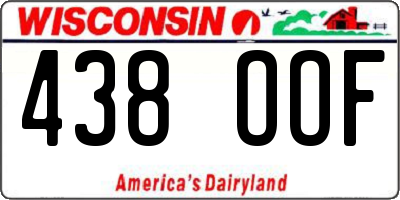 WI license plate 438OOF