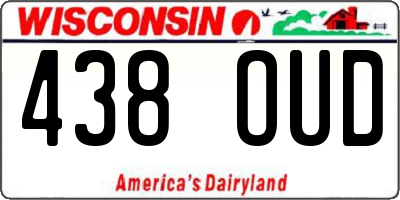 WI license plate 438OUD