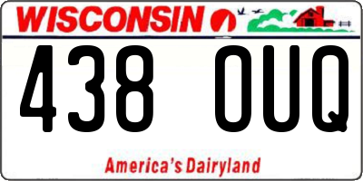 WI license plate 438OUQ