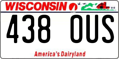 WI license plate 438OUS