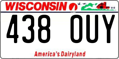 WI license plate 438OUY
