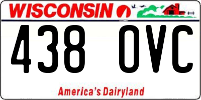 WI license plate 438OVC