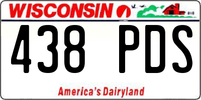 WI license plate 438PDS