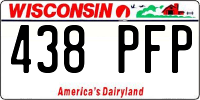 WI license plate 438PFP