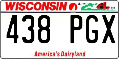 WI license plate 438PGX