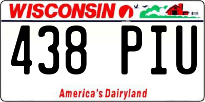 WI license plate 438PIU