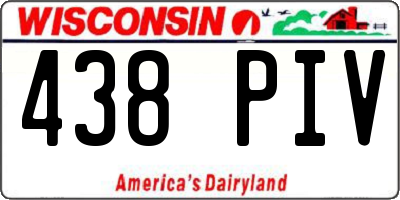 WI license plate 438PIV