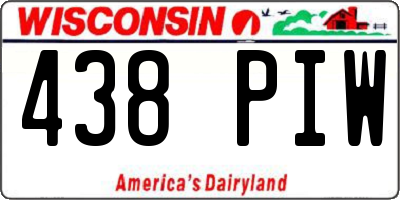 WI license plate 438PIW